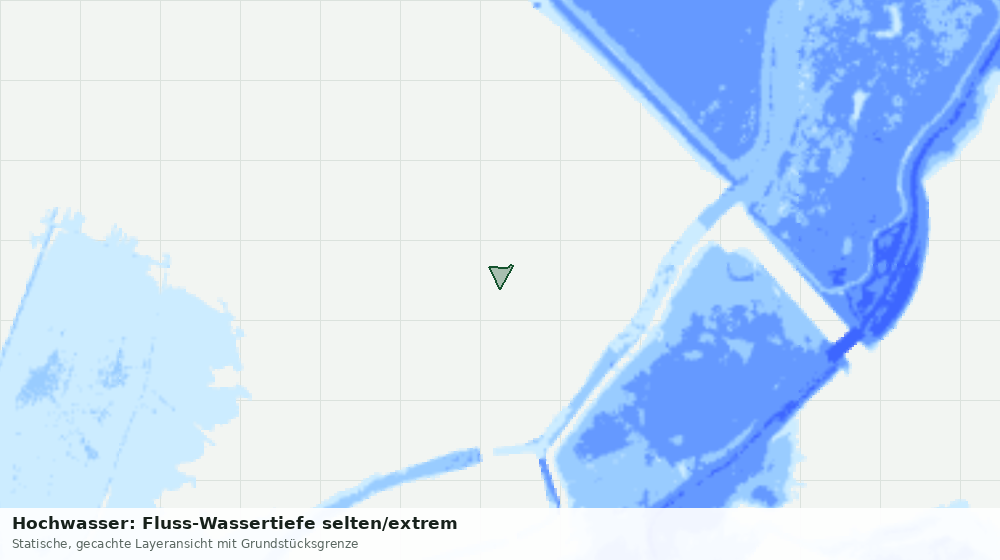 Statische Kartenansicht: Hochwasser: Fluss-Wassertiefe selten/extrem