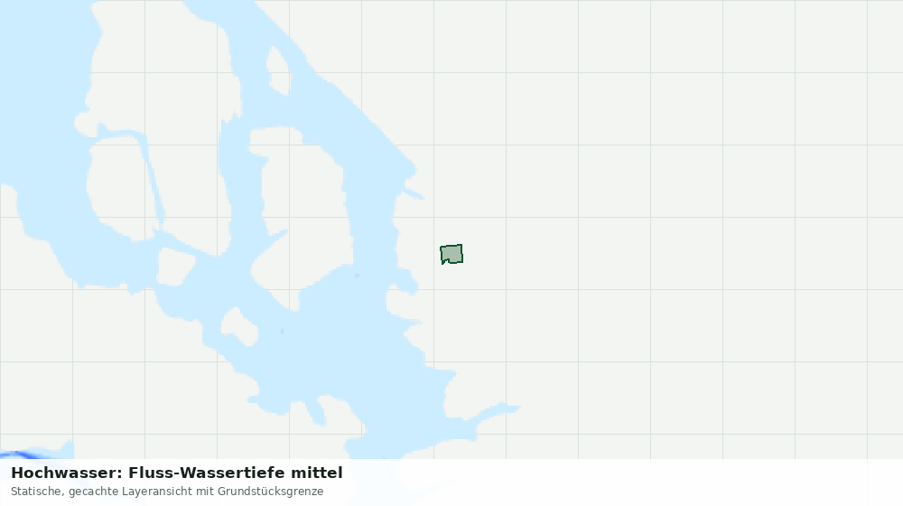 Statische Kartenansicht: Hochwasser: Fluss-Wassertiefe mittel
