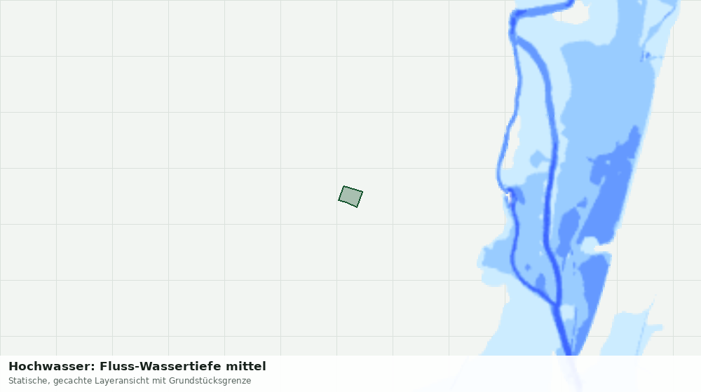 Statische Kartenansicht: Hochwasser: Fluss-Wassertiefe mittel