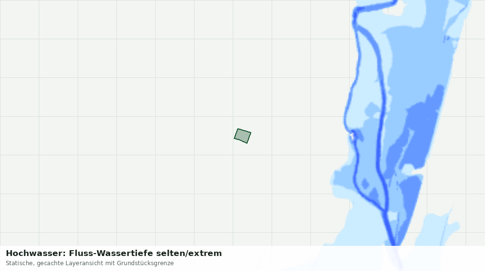 Statische Kartenansicht: Hochwasser: Fluss-Wassertiefe selten/extrem