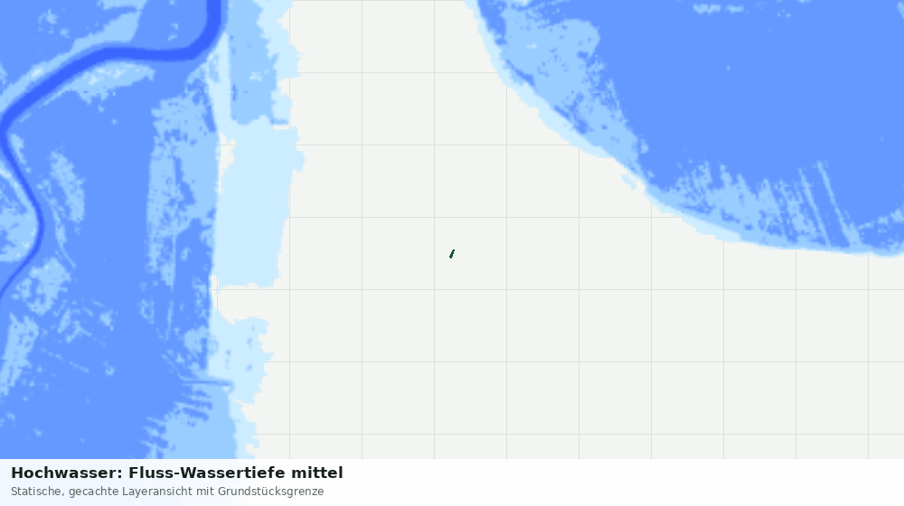 Statische Kartenansicht: Hochwasser: Fluss-Wassertiefe mittel