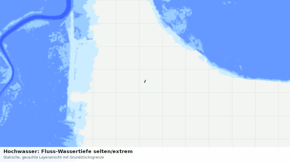 Statische Kartenansicht: Hochwasser: Fluss-Wassertiefe selten/extrem