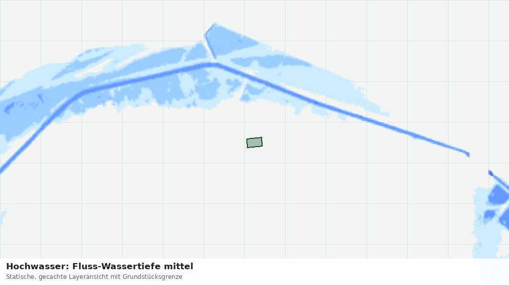 Statische Kartenansicht: Hochwasser: Fluss-Wassertiefe mittel