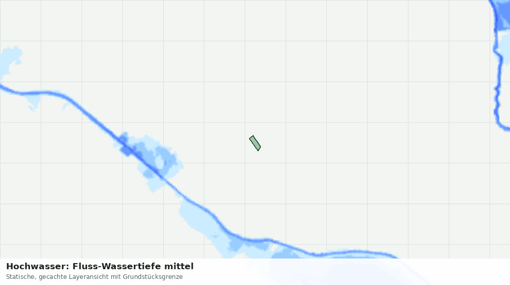 Statische Kartenansicht: Hochwasser: Fluss-Wassertiefe mittel
