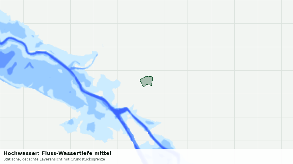 Statische Kartenansicht: Hochwasser: Fluss-Wassertiefe mittel