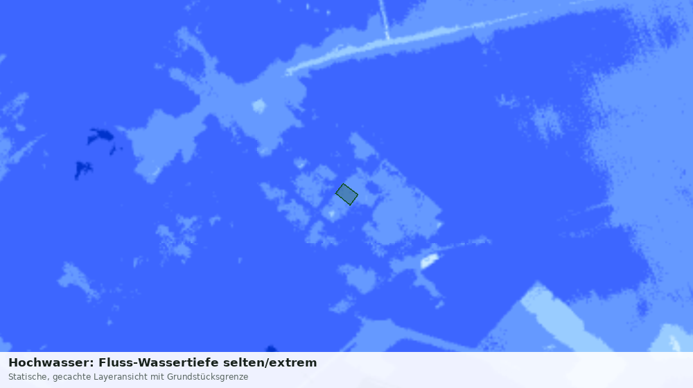 Statische Kartenansicht: Hochwasser: Fluss-Wassertiefe selten/extrem