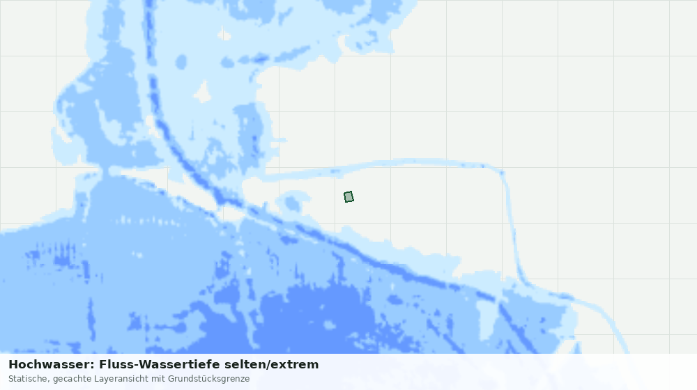 Statische Kartenansicht: Hochwasser: Fluss-Wassertiefe selten/extrem