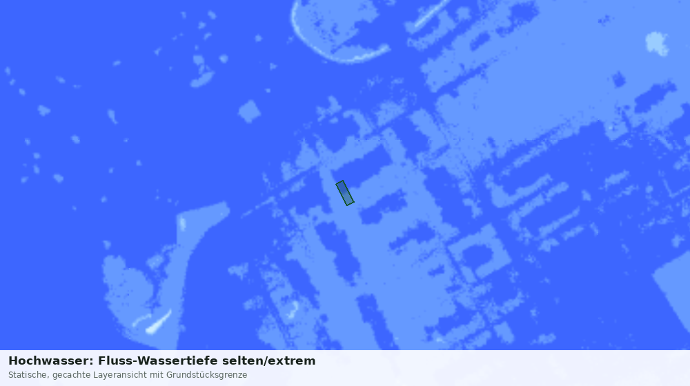 Statische Kartenansicht: Hochwasser: Fluss-Wassertiefe selten/extrem