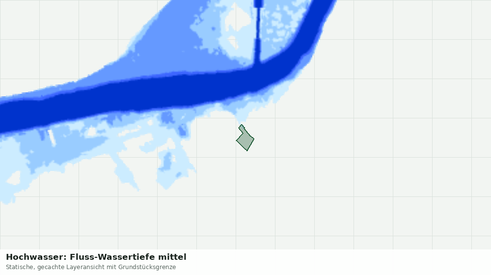 Statische Kartenansicht: Hochwasser: Fluss-Wassertiefe mittel