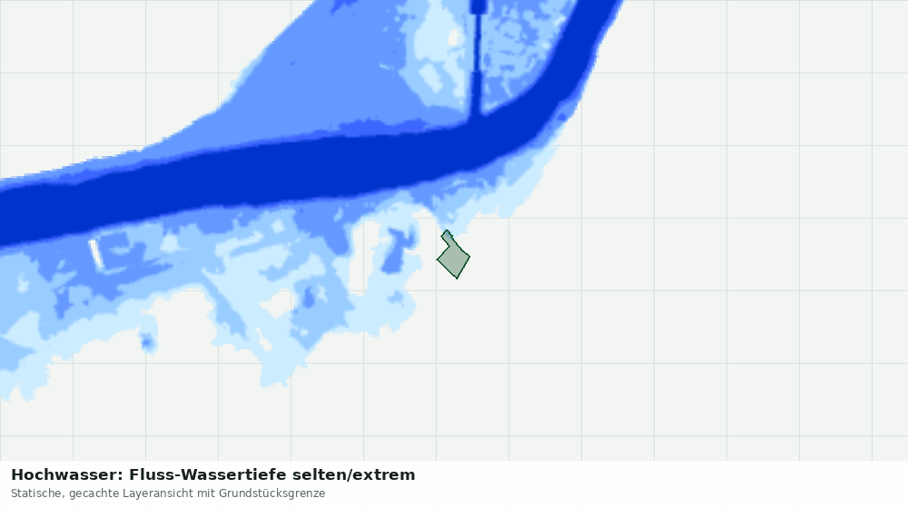 Statische Kartenansicht: Hochwasser: Fluss-Wassertiefe selten/extrem