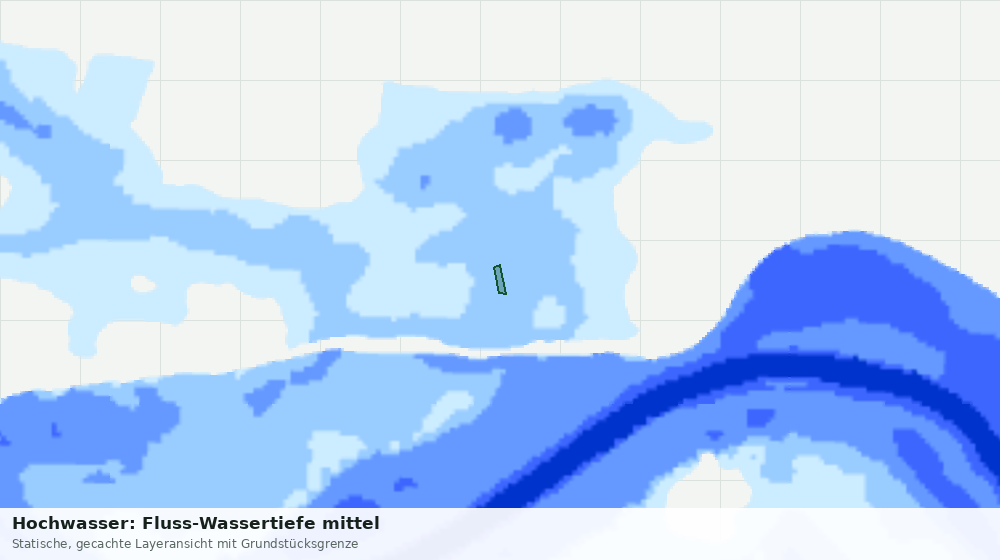 Statische Kartenansicht: Hochwasser: Fluss-Wassertiefe mittel