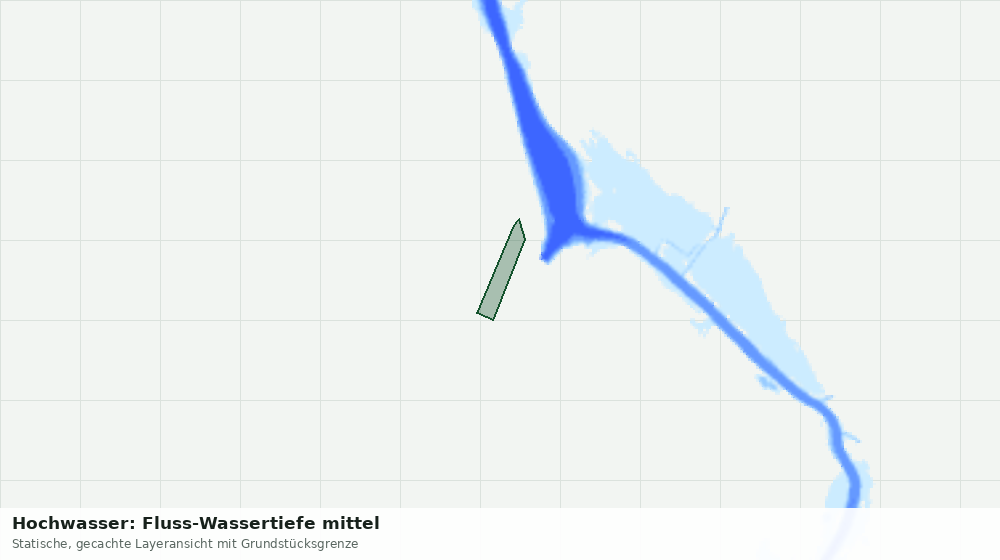 Statische Kartenansicht: Hochwasser: Fluss-Wassertiefe mittel