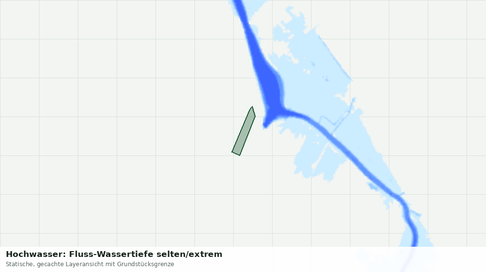 Statische Kartenansicht: Hochwasser: Fluss-Wassertiefe selten/extrem