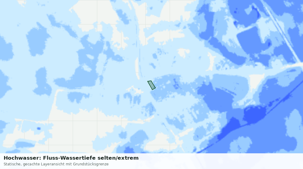 Statische Kartenansicht: Hochwasser: Fluss-Wassertiefe selten/extrem