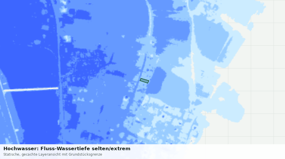 Statische Kartenansicht: Hochwasser: Fluss-Wassertiefe selten/extrem