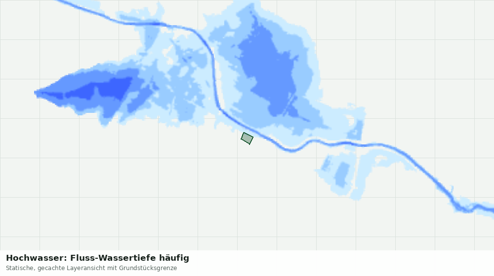 Statische Kartenansicht: Hochwasser: Fluss-Wassertiefe häufig
