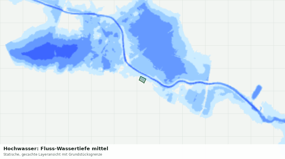 Statische Kartenansicht: Hochwasser: Fluss-Wassertiefe mittel