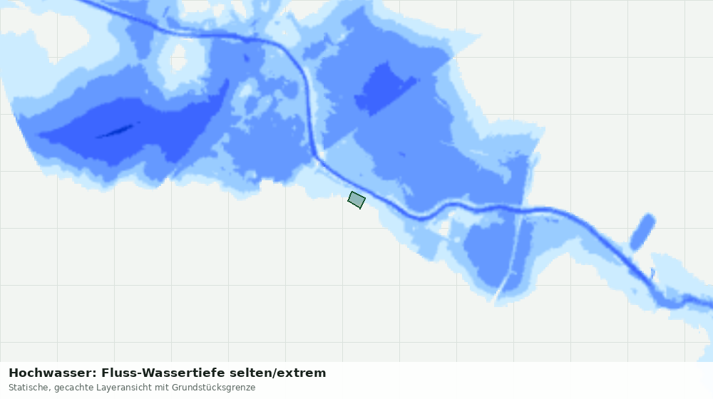 Statische Kartenansicht: Hochwasser: Fluss-Wassertiefe selten/extrem