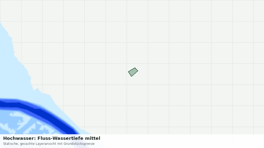 Statische Kartenansicht: Hochwasser: Fluss-Wassertiefe mittel