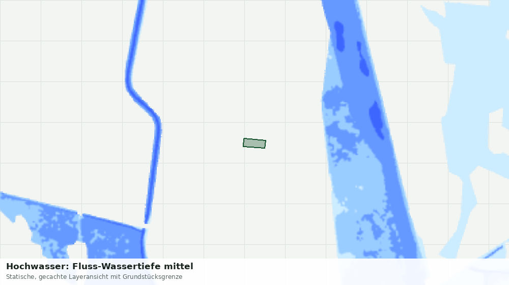 Statische Kartenansicht: Hochwasser: Fluss-Wassertiefe mittel
