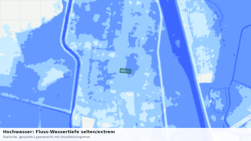 Statische Kartenansicht: Hochwasser: Fluss-Wassertiefe selten/extrem