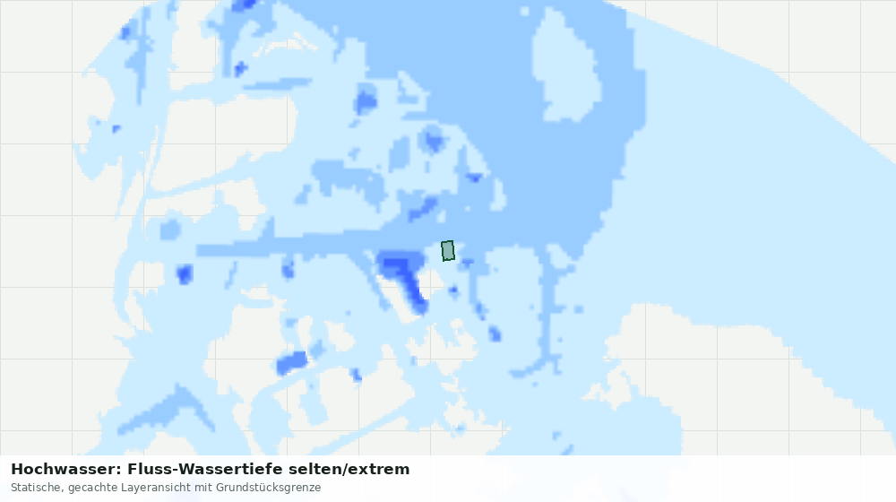 Statische Kartenansicht: Hochwasser: Fluss-Wassertiefe selten/extrem