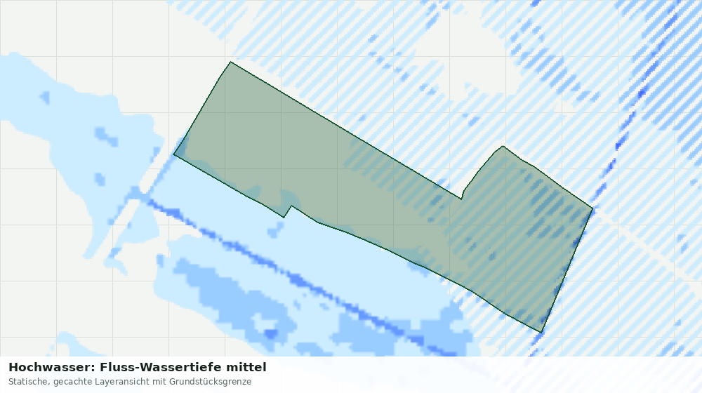 Statische Kartenansicht: Hochwasser: Fluss-Wassertiefe mittel
