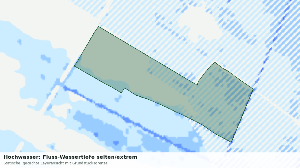 Statische Kartenansicht: Hochwasser: Fluss-Wassertiefe selten/extrem