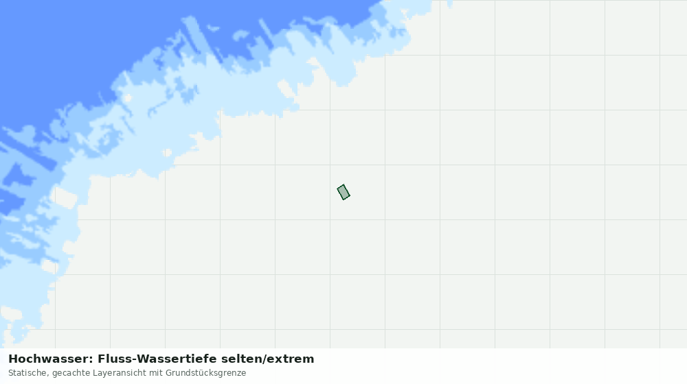 Statische Kartenansicht: Hochwasser: Fluss-Wassertiefe selten/extrem