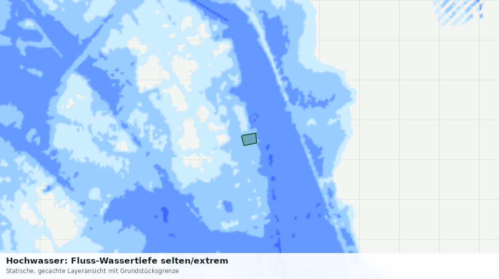 Statische Kartenansicht: Hochwasser: Fluss-Wassertiefe selten/extrem