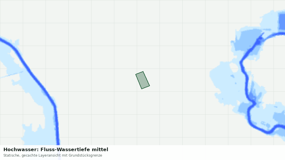 Statische Kartenansicht: Hochwasser: Fluss-Wassertiefe mittel