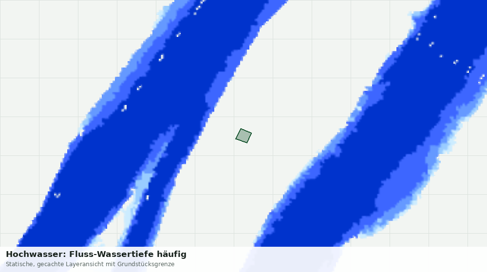 Statische Kartenansicht: Hochwasser: Fluss-Wassertiefe häufig