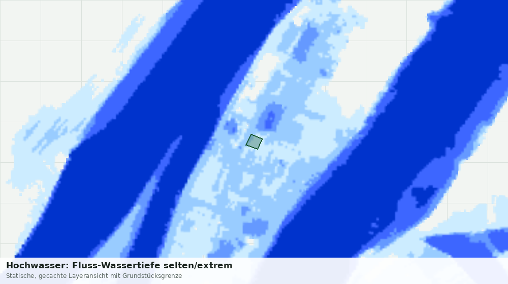 Statische Kartenansicht: Hochwasser: Fluss-Wassertiefe selten/extrem