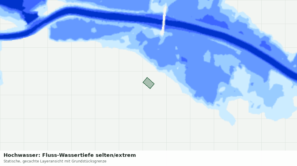 Statische Kartenansicht: Hochwasser: Fluss-Wassertiefe selten/extrem