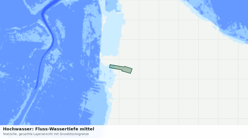 Statische Kartenansicht: Hochwasser: Fluss-Wassertiefe mittel