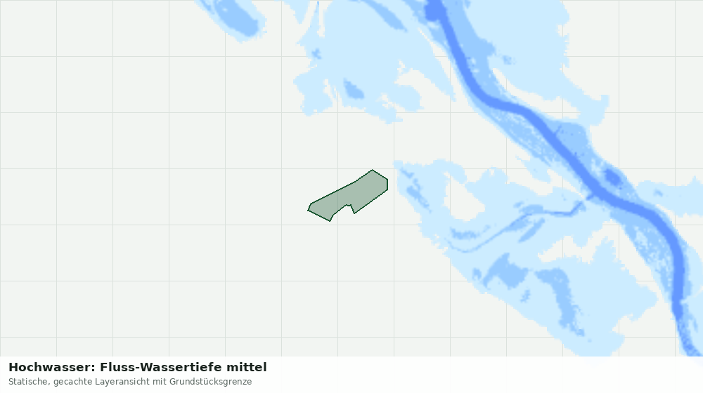 Statische Kartenansicht: Hochwasser: Fluss-Wassertiefe mittel