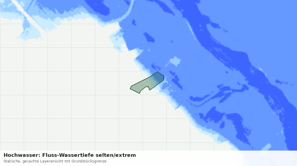 Statische Kartenansicht: Hochwasser: Fluss-Wassertiefe selten/extrem