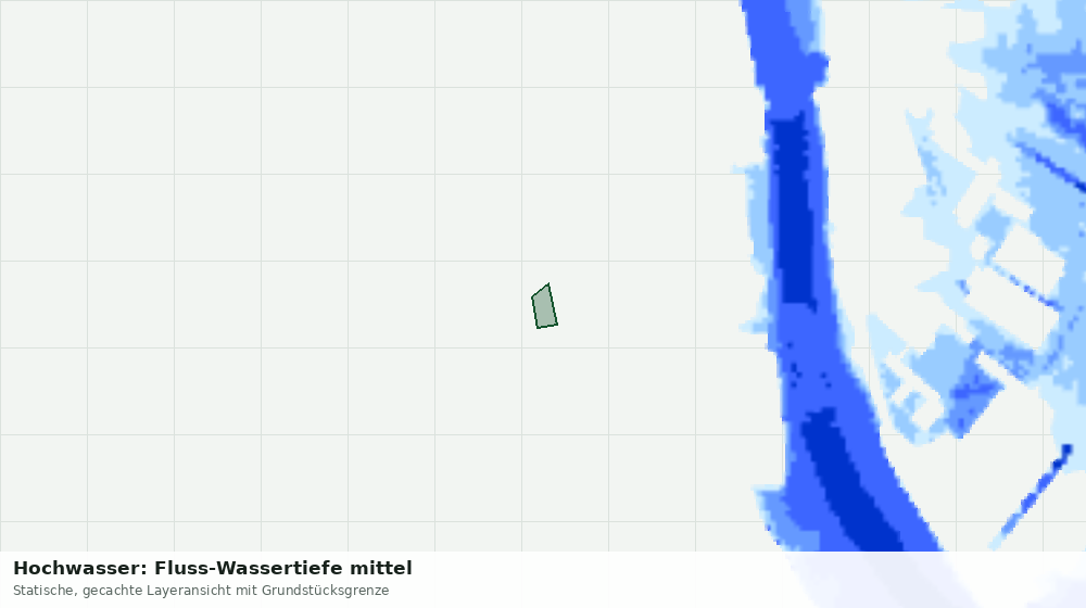 Statische Kartenansicht: Hochwasser: Fluss-Wassertiefe mittel