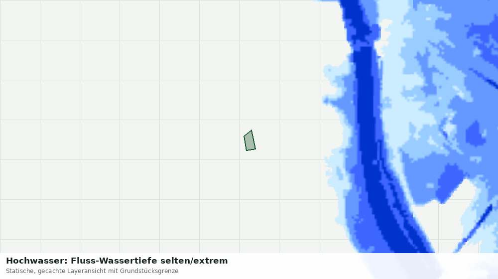 Statische Kartenansicht: Hochwasser: Fluss-Wassertiefe selten/extrem
