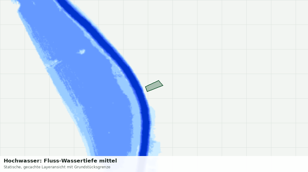 Statische Kartenansicht: Hochwasser: Fluss-Wassertiefe mittel