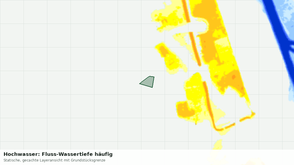 Statische Kartenansicht: Hochwasser: Fluss-Wassertiefe häufig