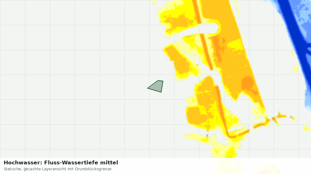 Statische Kartenansicht: Hochwasser: Fluss-Wassertiefe mittel