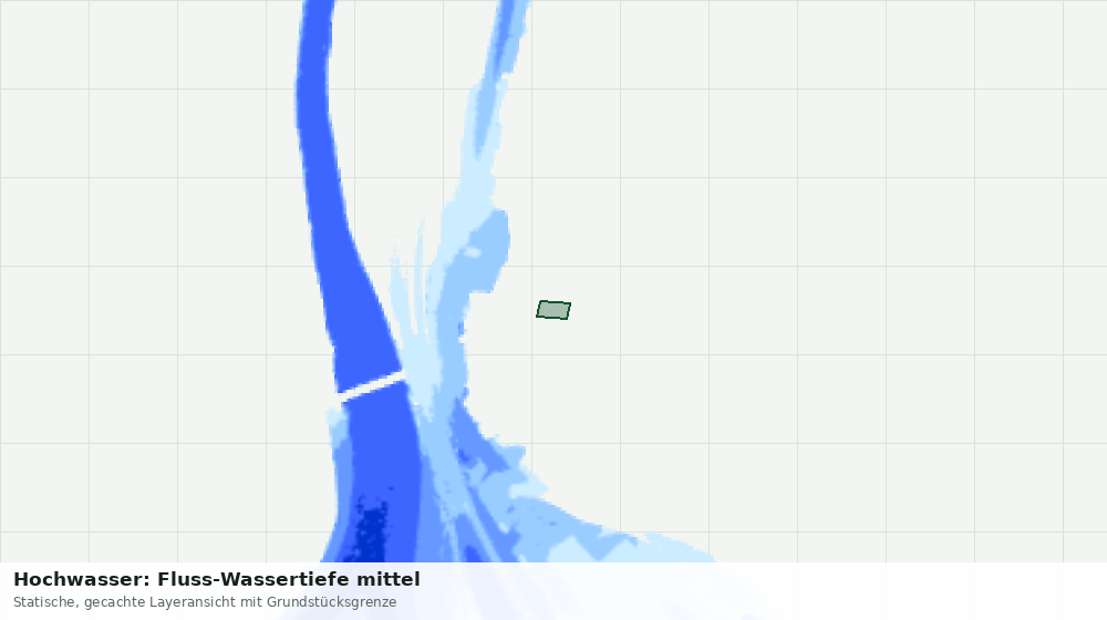 Statische Kartenansicht: Hochwasser: Fluss-Wassertiefe mittel