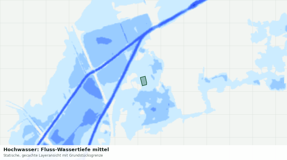 Statische Kartenansicht: Hochwasser: Fluss-Wassertiefe mittel