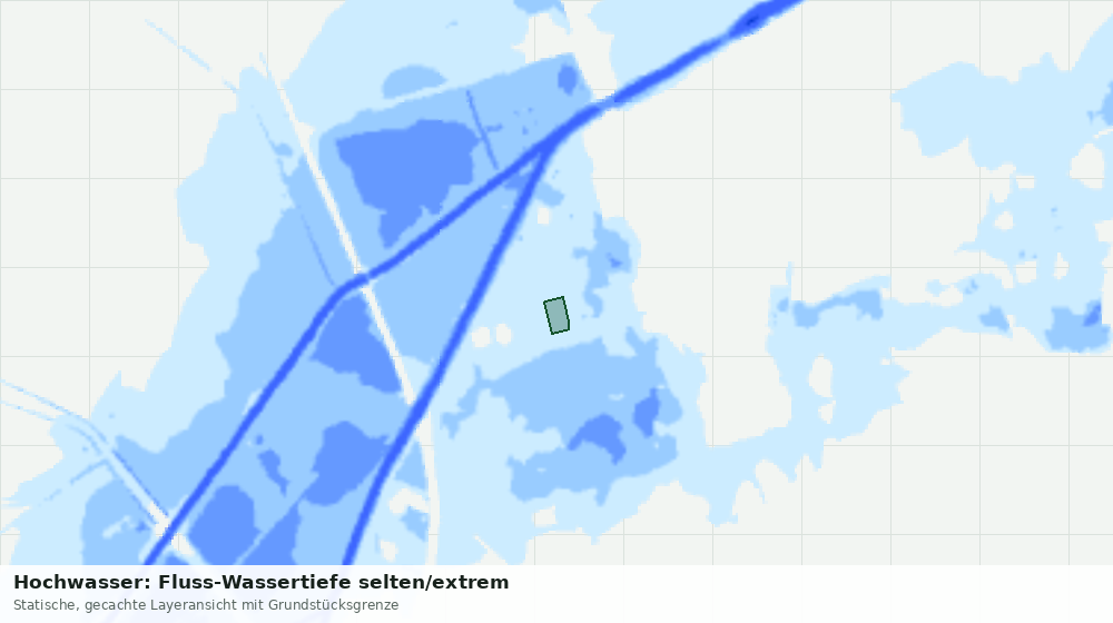 Statische Kartenansicht: Hochwasser: Fluss-Wassertiefe selten/extrem