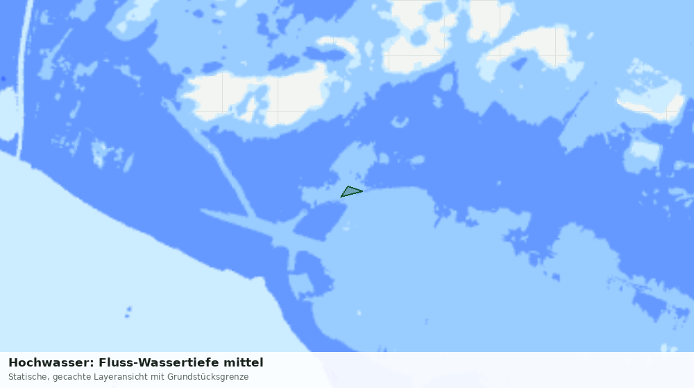 Statische Kartenansicht: Hochwasser: Fluss-Wassertiefe mittel