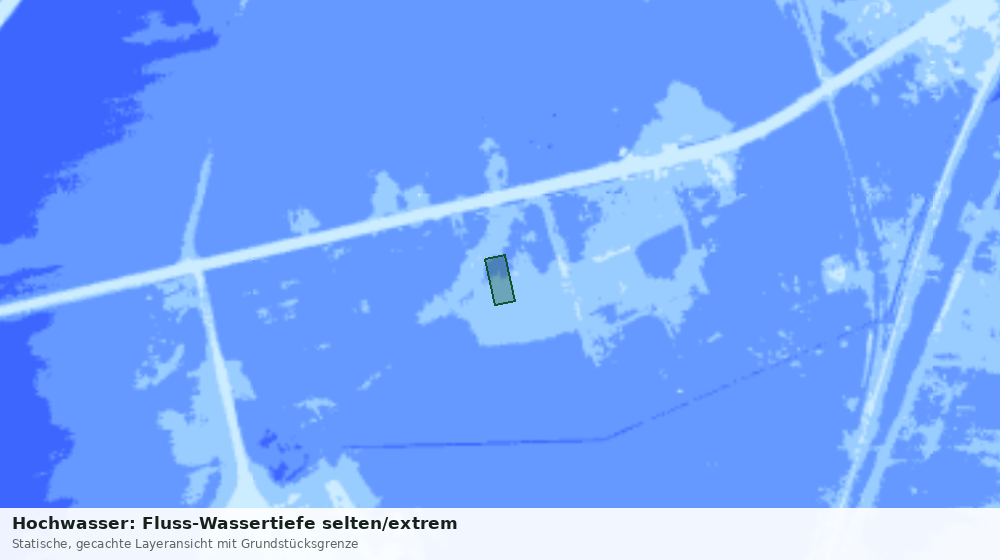 Statische Kartenansicht: Hochwasser: Fluss-Wassertiefe selten/extrem