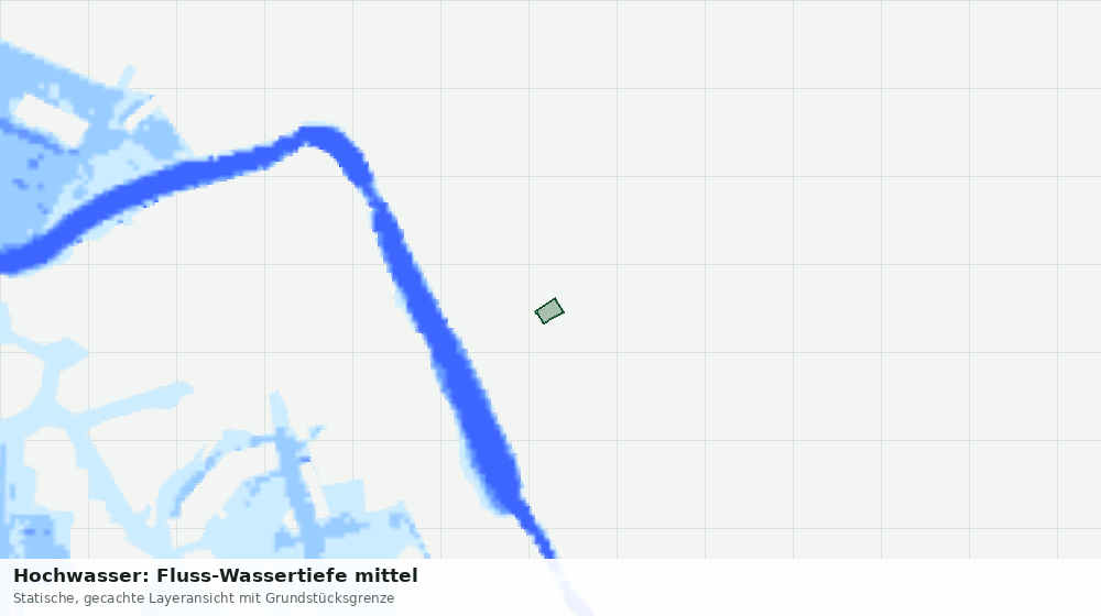 Statische Kartenansicht: Hochwasser: Fluss-Wassertiefe mittel