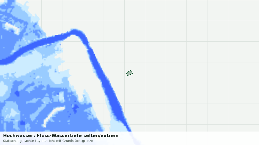 Statische Kartenansicht: Hochwasser: Fluss-Wassertiefe selten/extrem