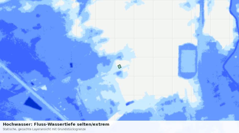Statische Kartenansicht: Hochwasser: Fluss-Wassertiefe selten/extrem